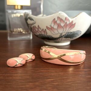 Vintage 80s earring bracelet set